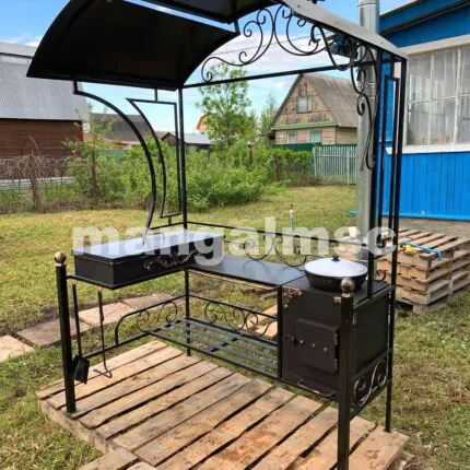 мангал с крышей очаг new