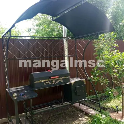 мангал с крышей париж ромб bbq