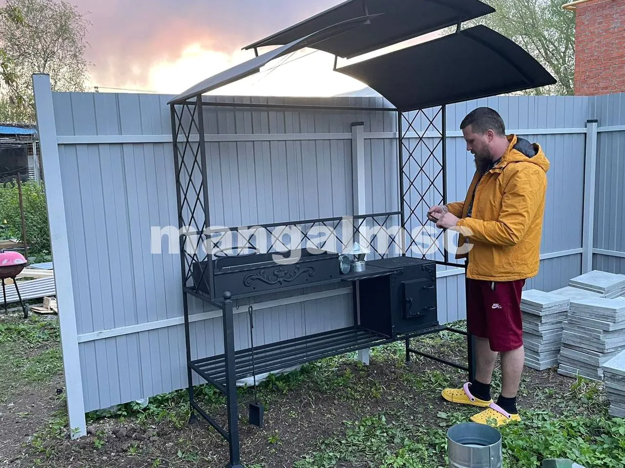 мангал с крышей Ромб