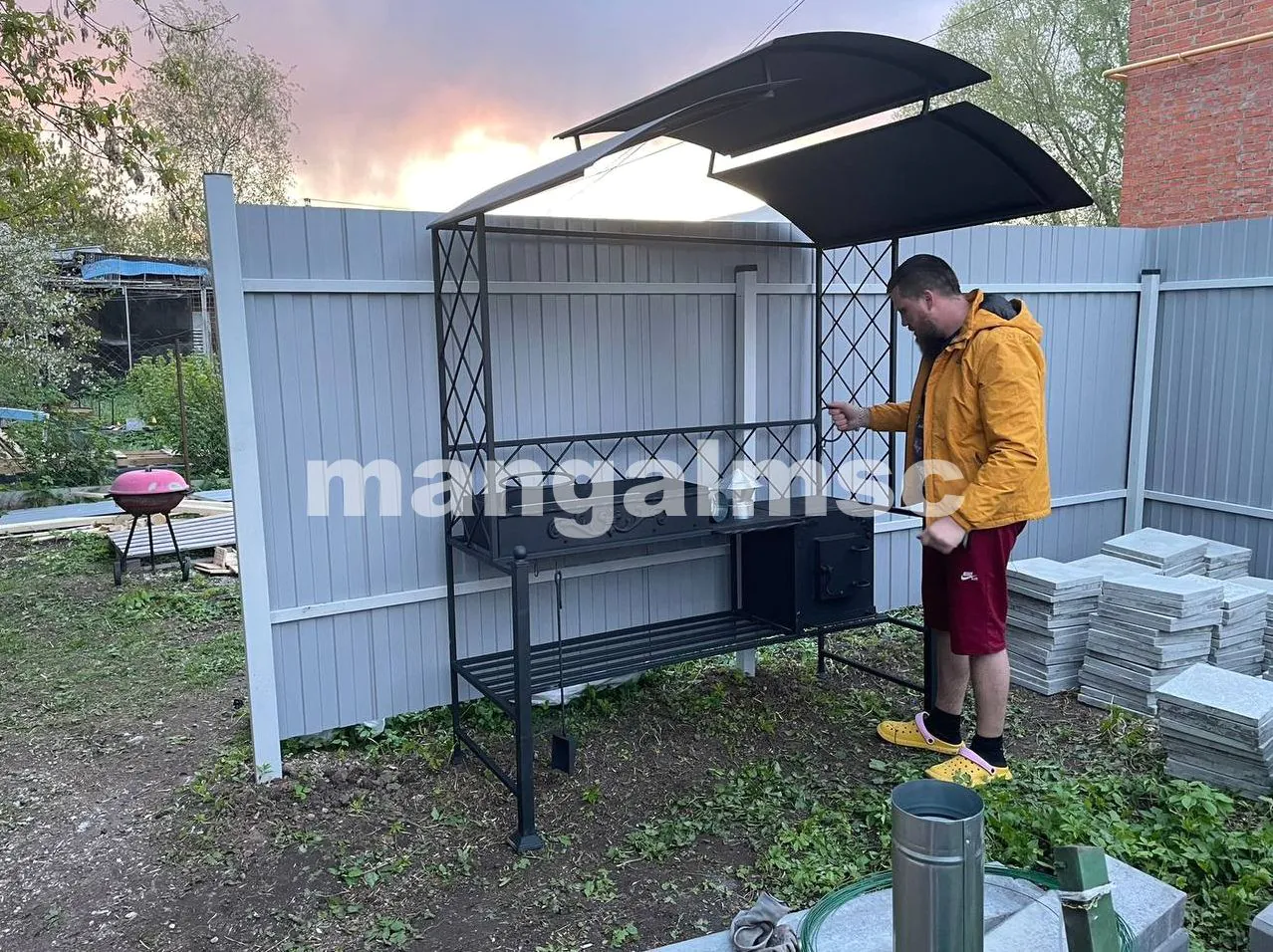 мангал с крышей Ромб
