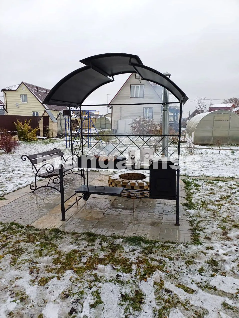 мангал с крышей Ромб