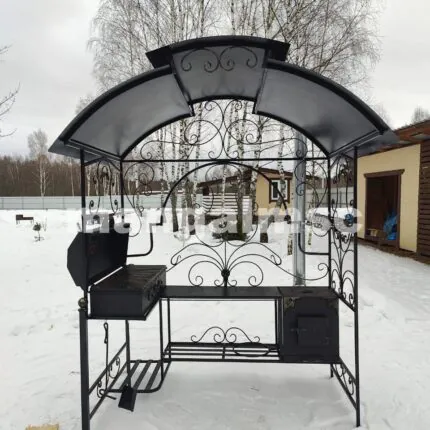 мангал с крышей элит-б bbq