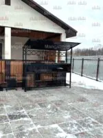 Мангал с крышей лофт