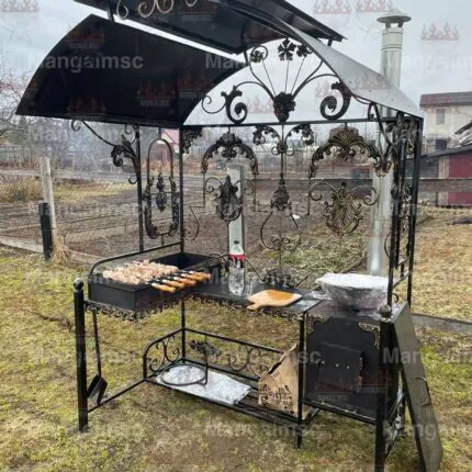 мангал с крышей