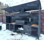 мангал с крышей в стиле лофт
