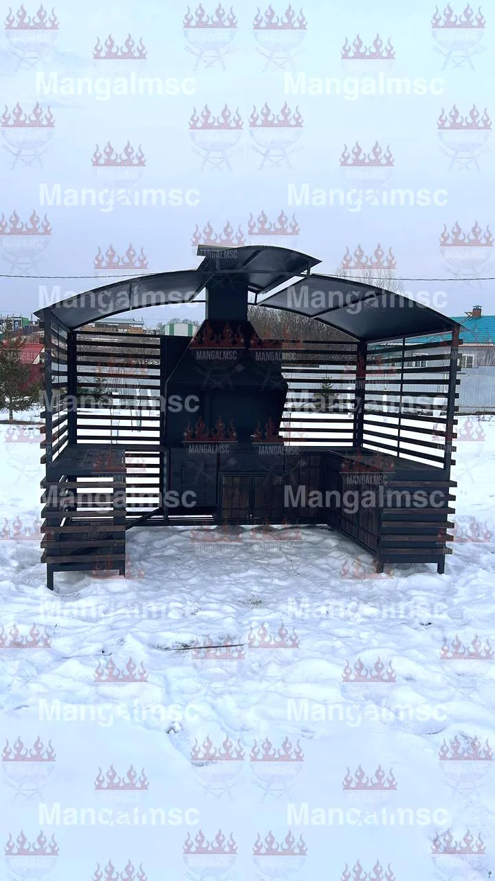 беседка с мангалом