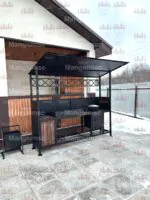 Мангал с крышей лофт