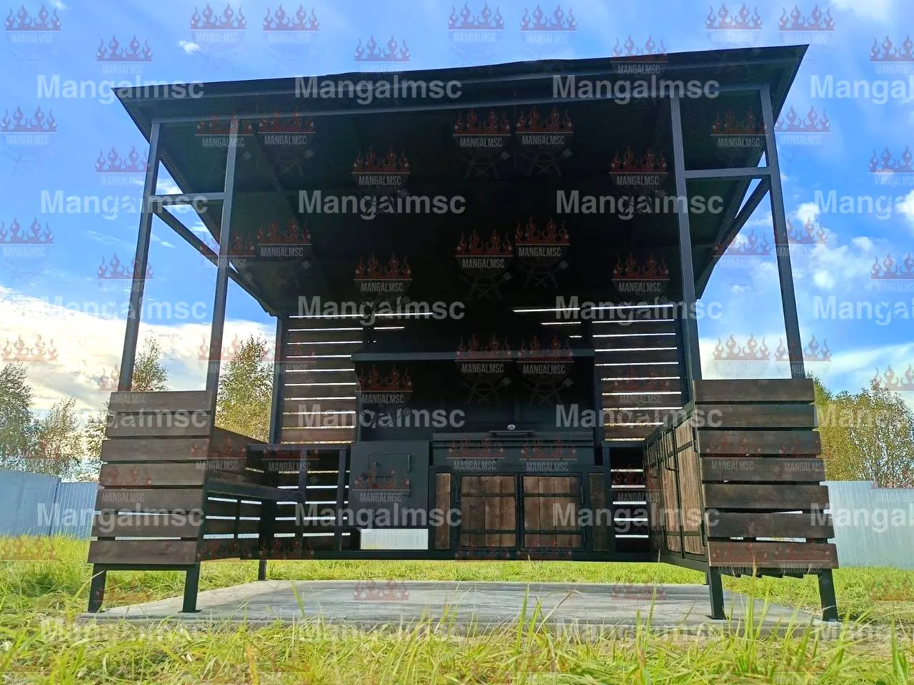 беседка с мангалом в москве