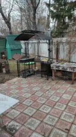 Мангал с крышей Модерн с выдвижной жаровней