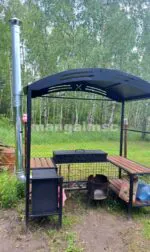 беседка для дачи с мангалом