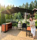 Беседка с мангалом Афродита с крышей от производителя в Москве