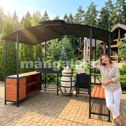Беседка с мангалом Афродита с крышей от производителя в Москве